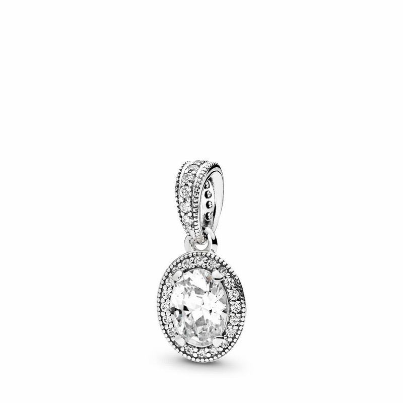 Pandora Vintage Elegance Pendant - Sterling Silver/Cubic Zirconia - Canada | KB2426AP